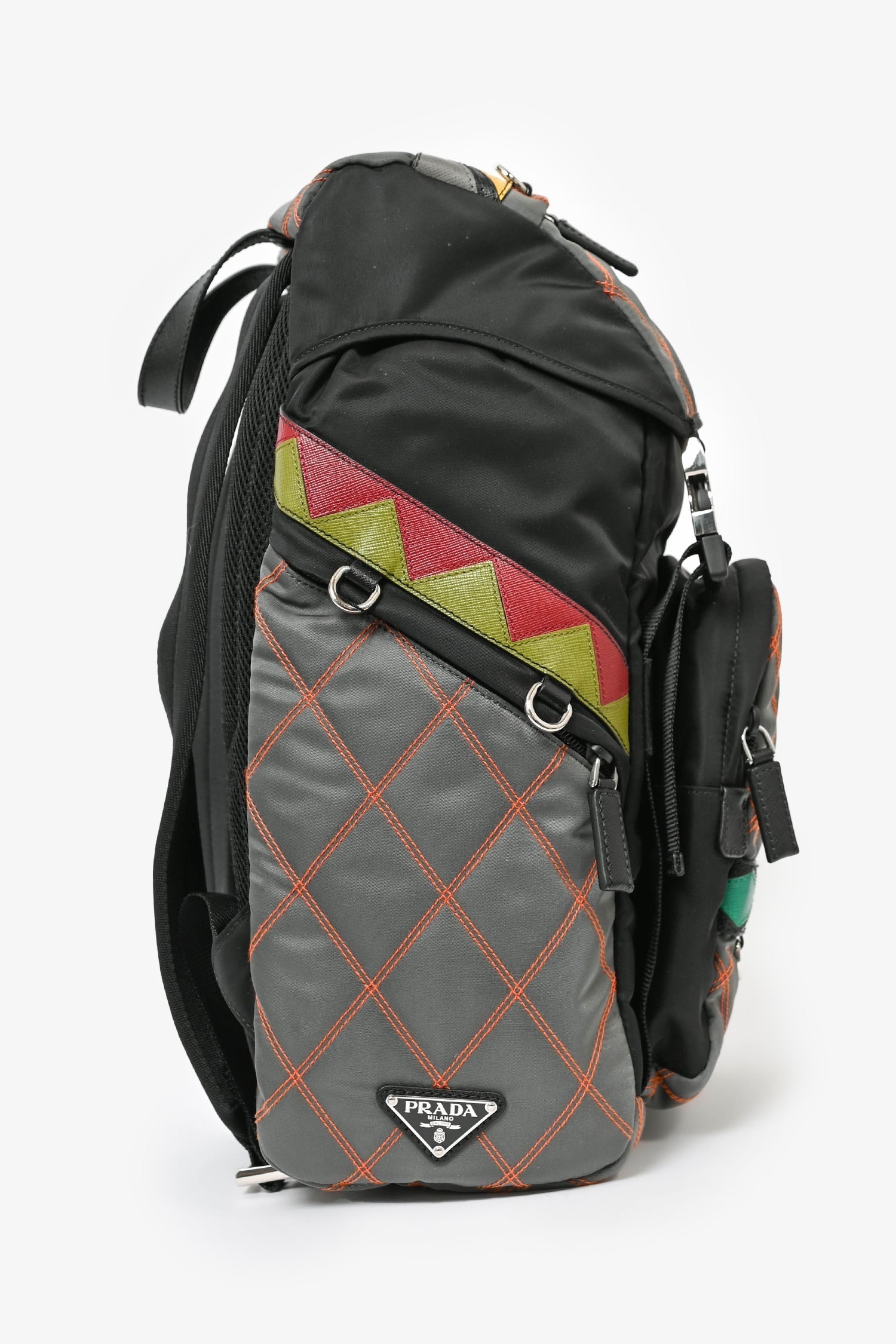 PRD 2017 S/S Runway Grey/Multi Nylon Contrast Stitch Backpack