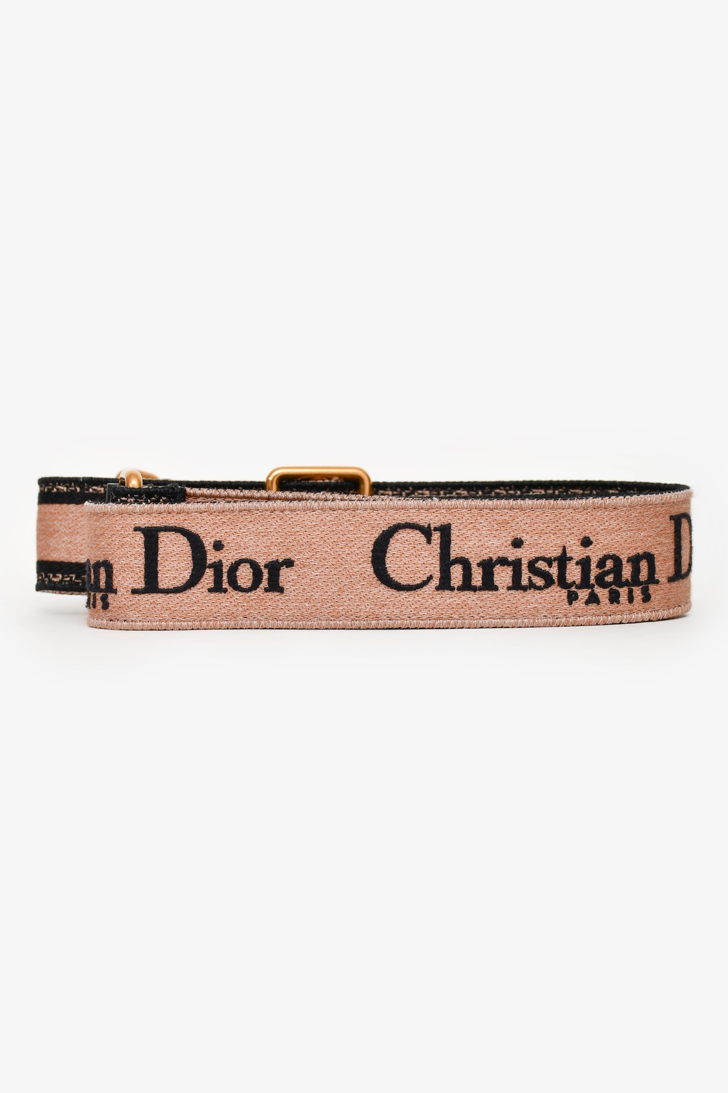 Christian D1OR Brown/Black Canvas/Leather Bag Strap