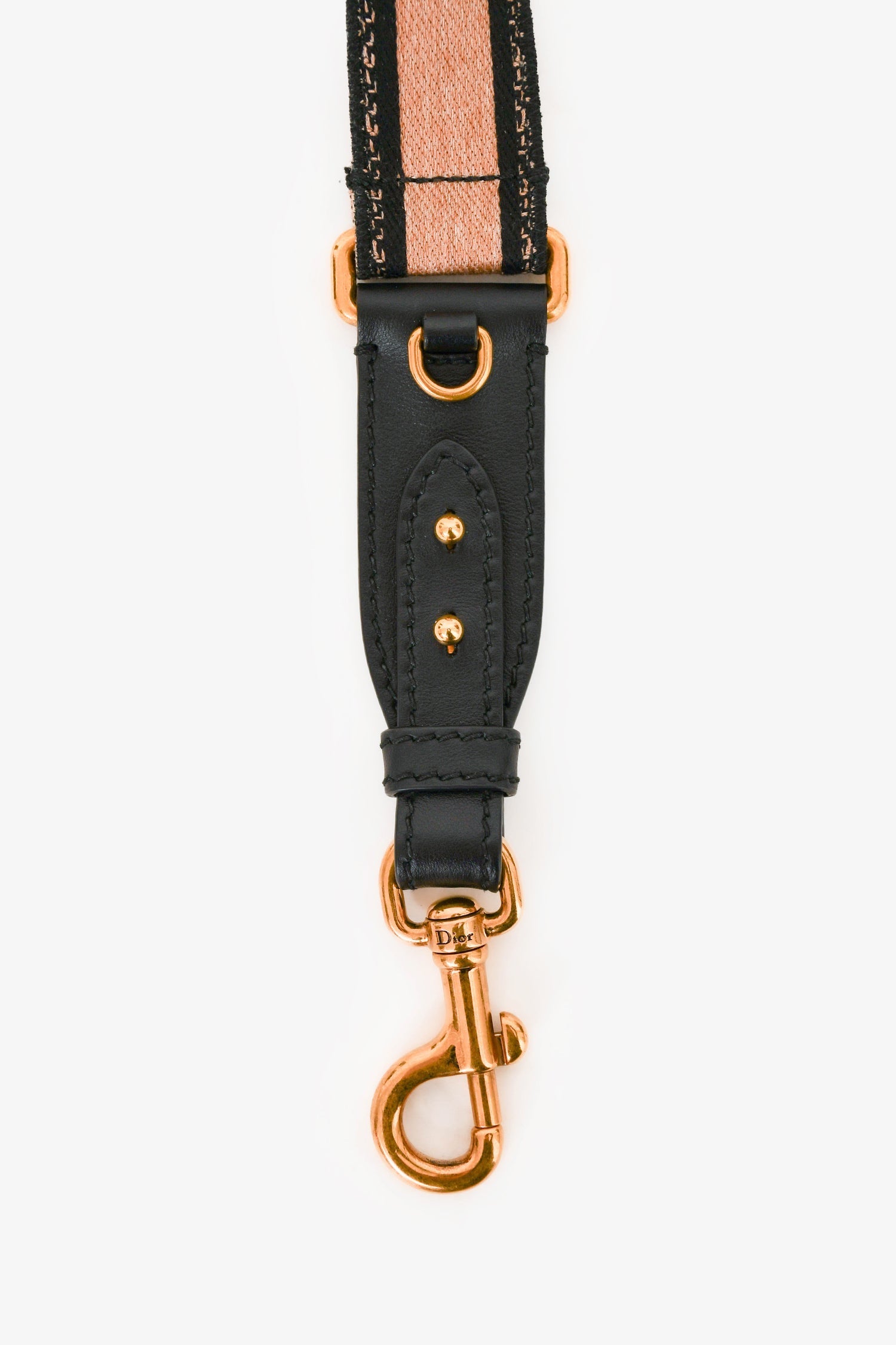 Christian D1OR Brown/Black Canvas/Leather Bag Strap