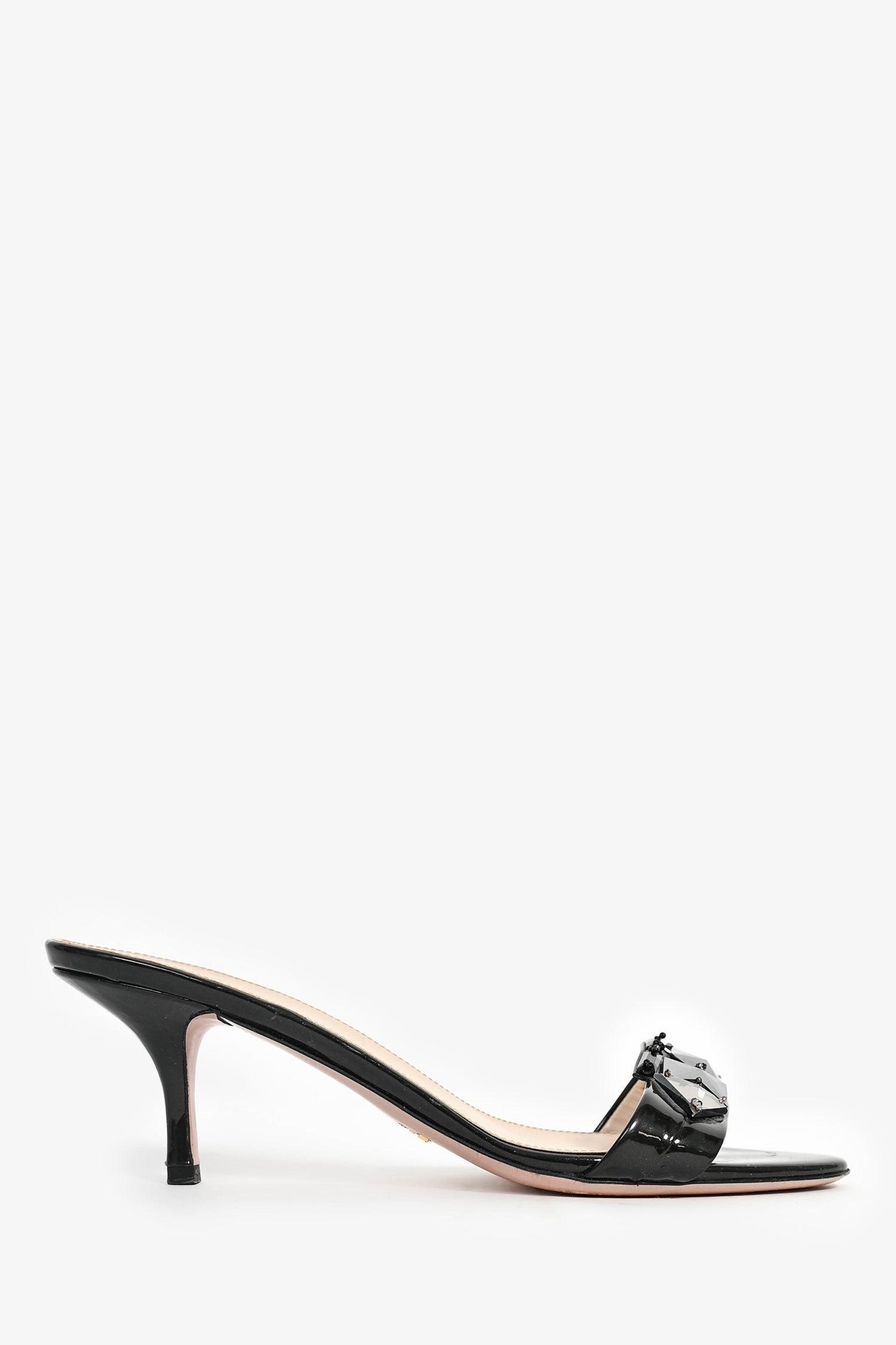 PRD Black Embellished Kitten Heels Size 39.5