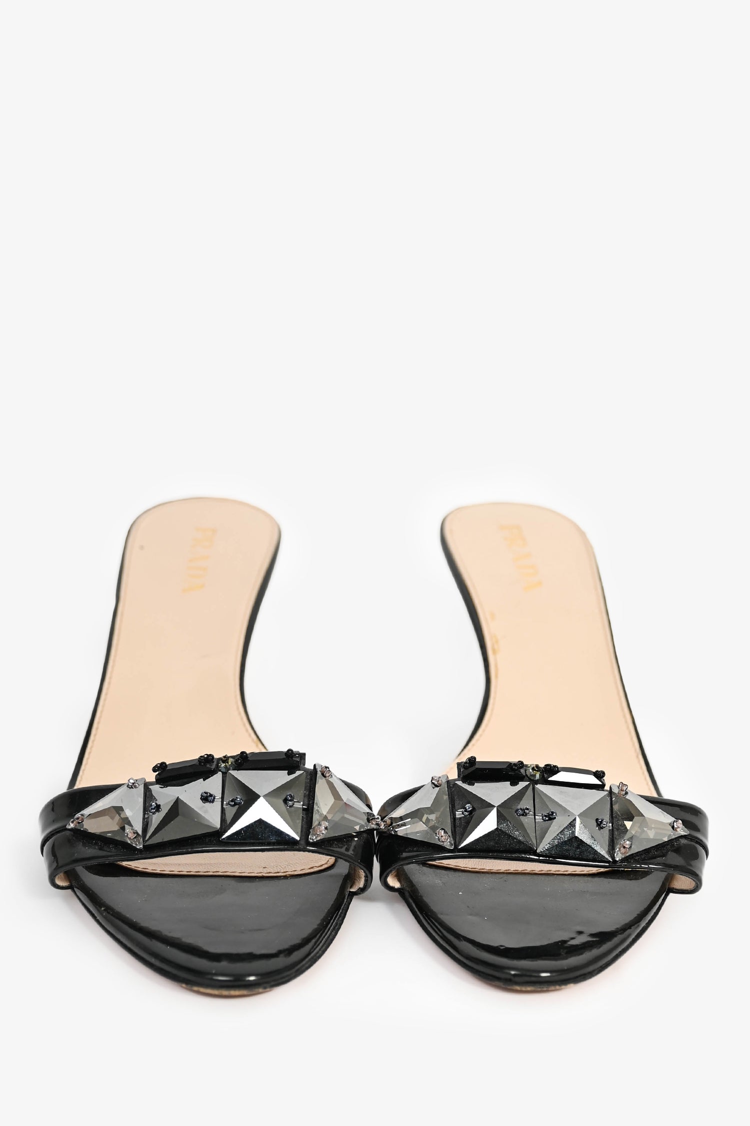 PRD Black Embellished Kitten Heels Size 39.5