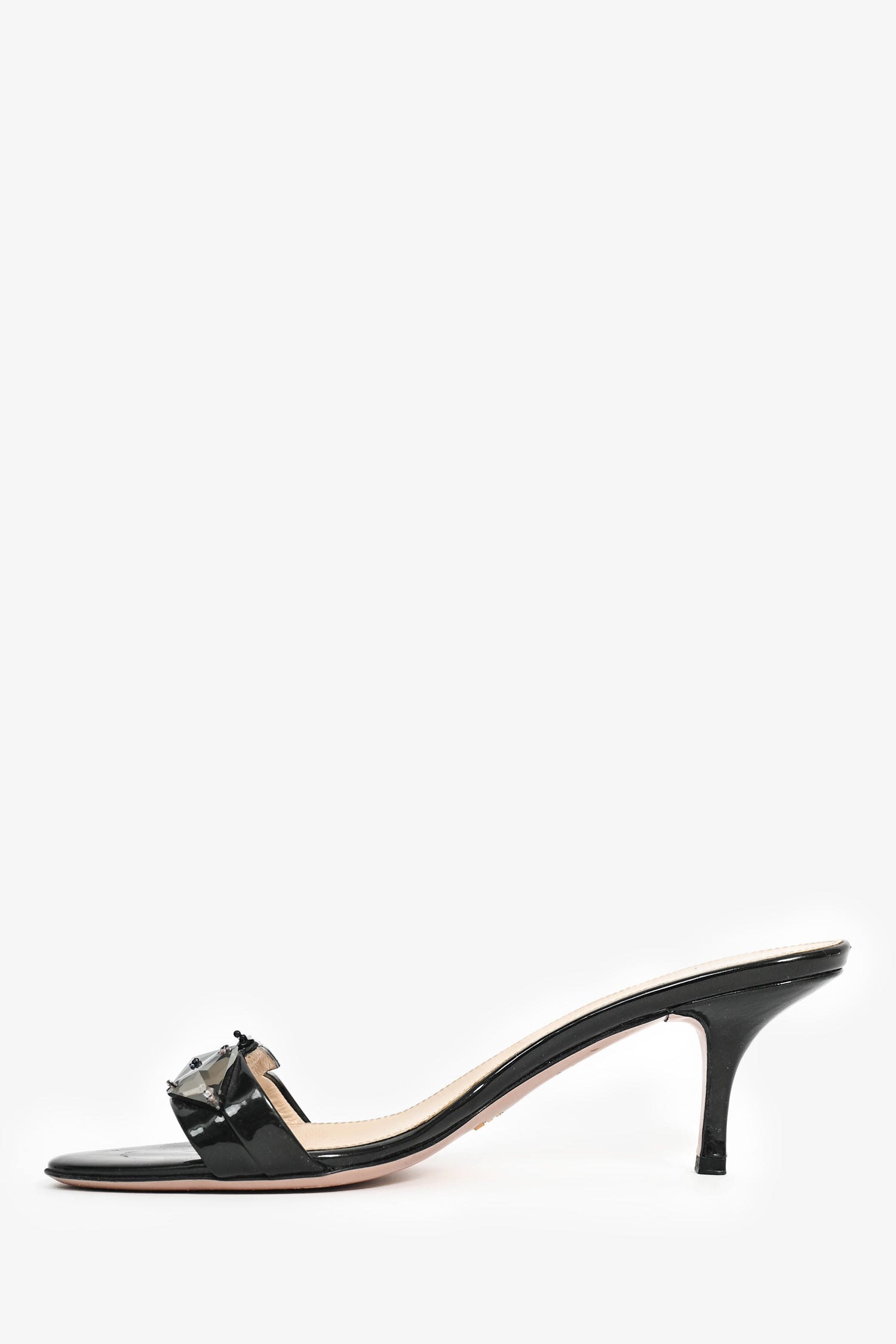 PRD Black Embellished Kitten Heels Size 39.5