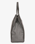 PRD Grey Saffiano Leather Travel Tote