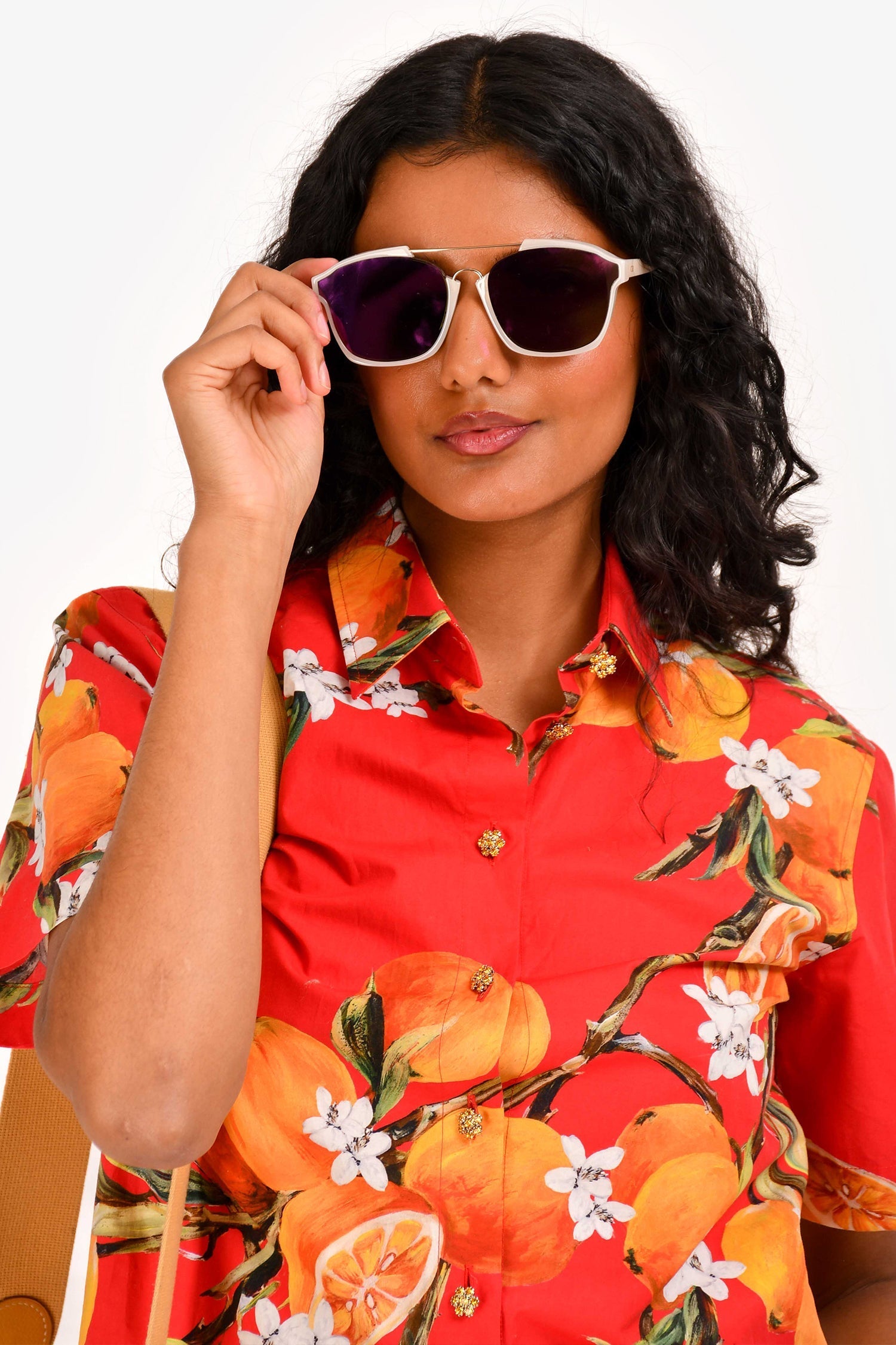 Christian D1OR 'D1OR Abstract' White Sunglasses