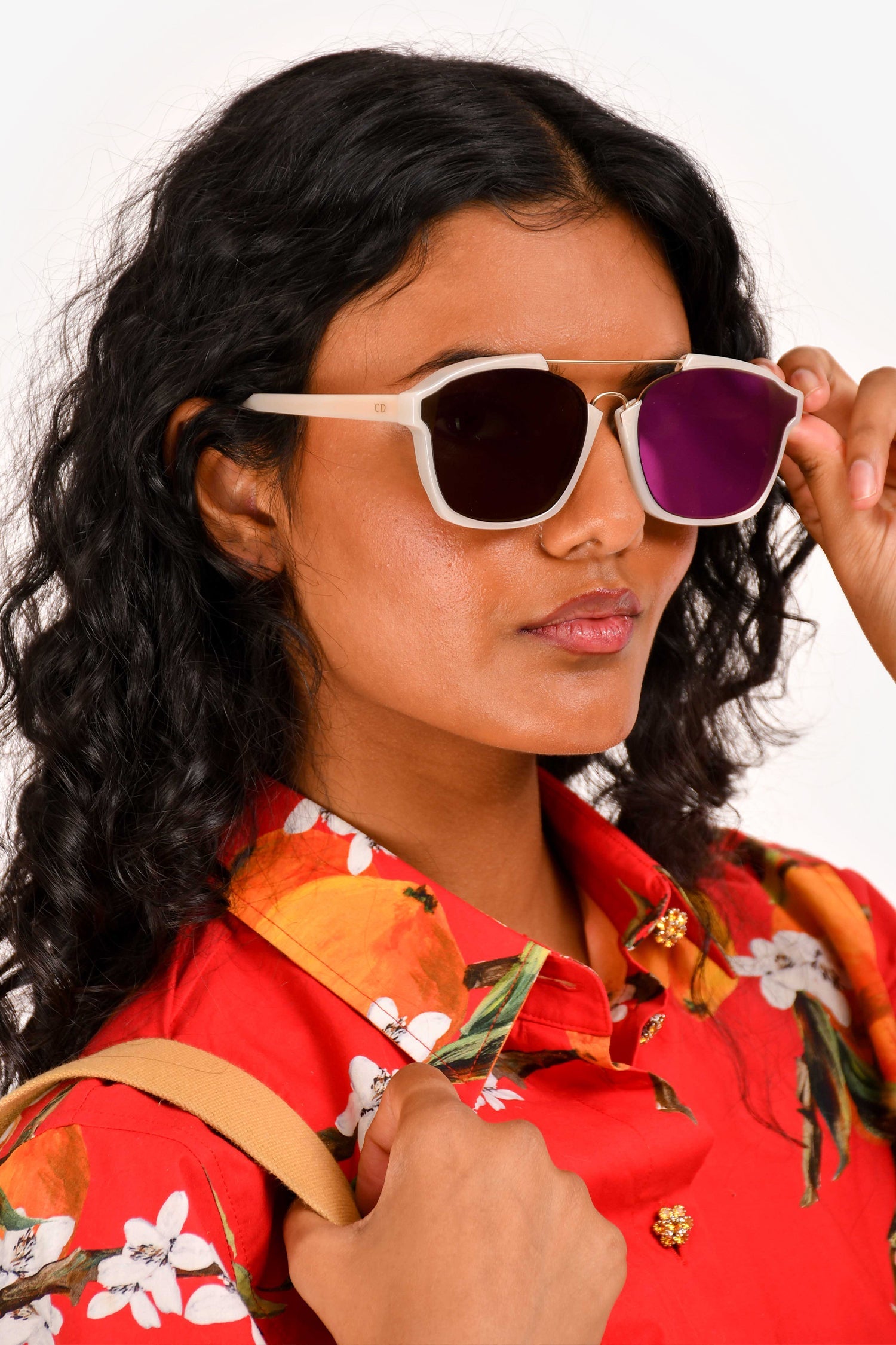 Christian D1OR 'D1OR Abstract' White Sunglasses