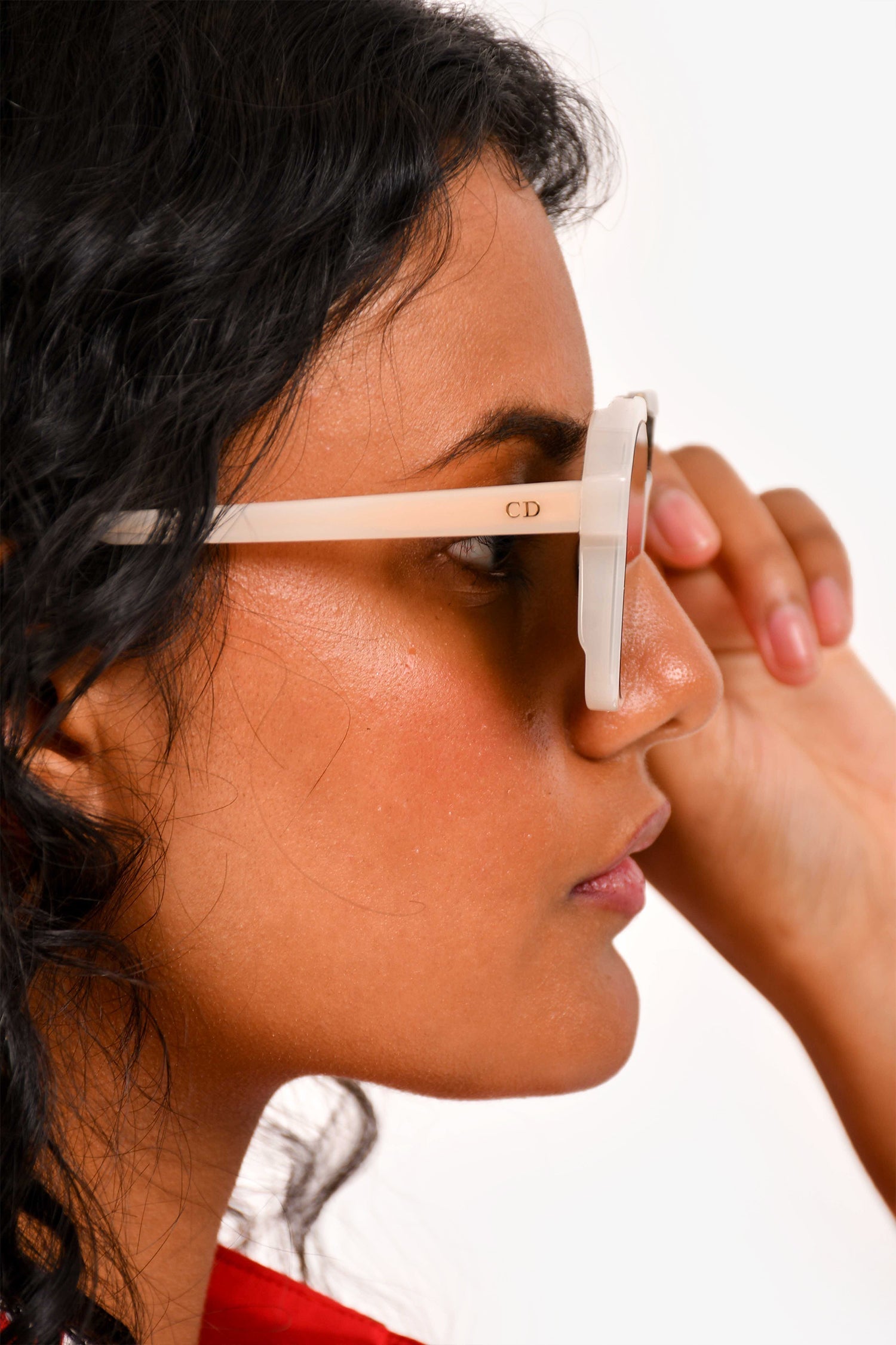 Christian D1OR 'D1OR Abstract' White Sunglasses