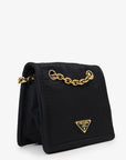 PRD Black Nylon Chain Shoulder Bag