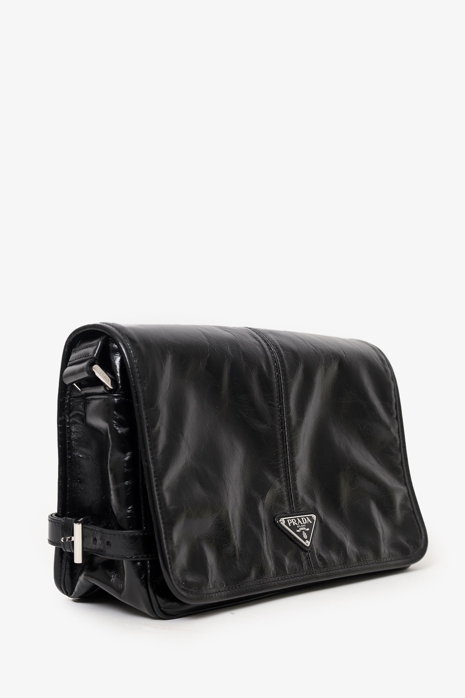 PRD Black Small Nappa Leather Duffle Bag