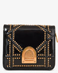 Christian D1OR 2017 Black Patent Leather Studded D1ORama Small Wallet