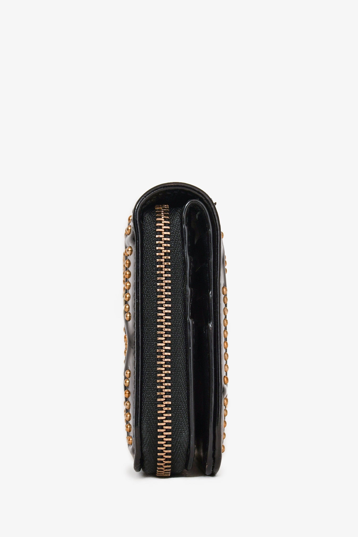 Christian D1OR 2017 Black Patent Leather Studded D1ORama Small Wallet