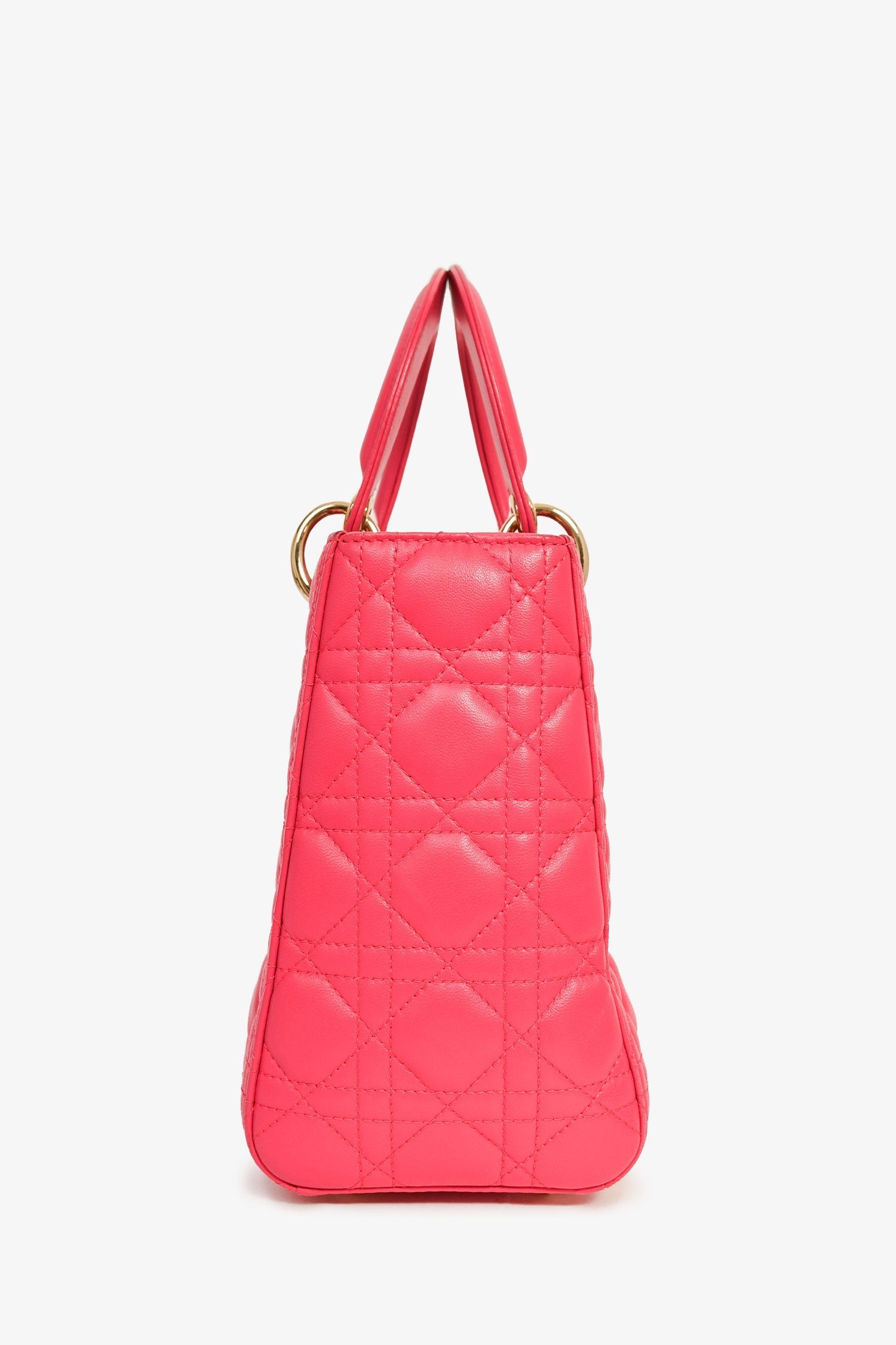 Christian D1OR 2013 Pink Leather Medium 'Lady D1OR' Top Handle Bag