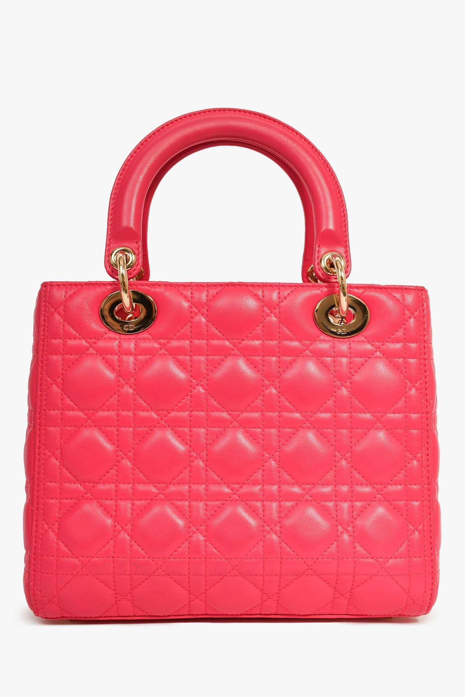 Christian D1OR 2013 Pink Leather Medium 'Lady D1OR' Top Handle Bag