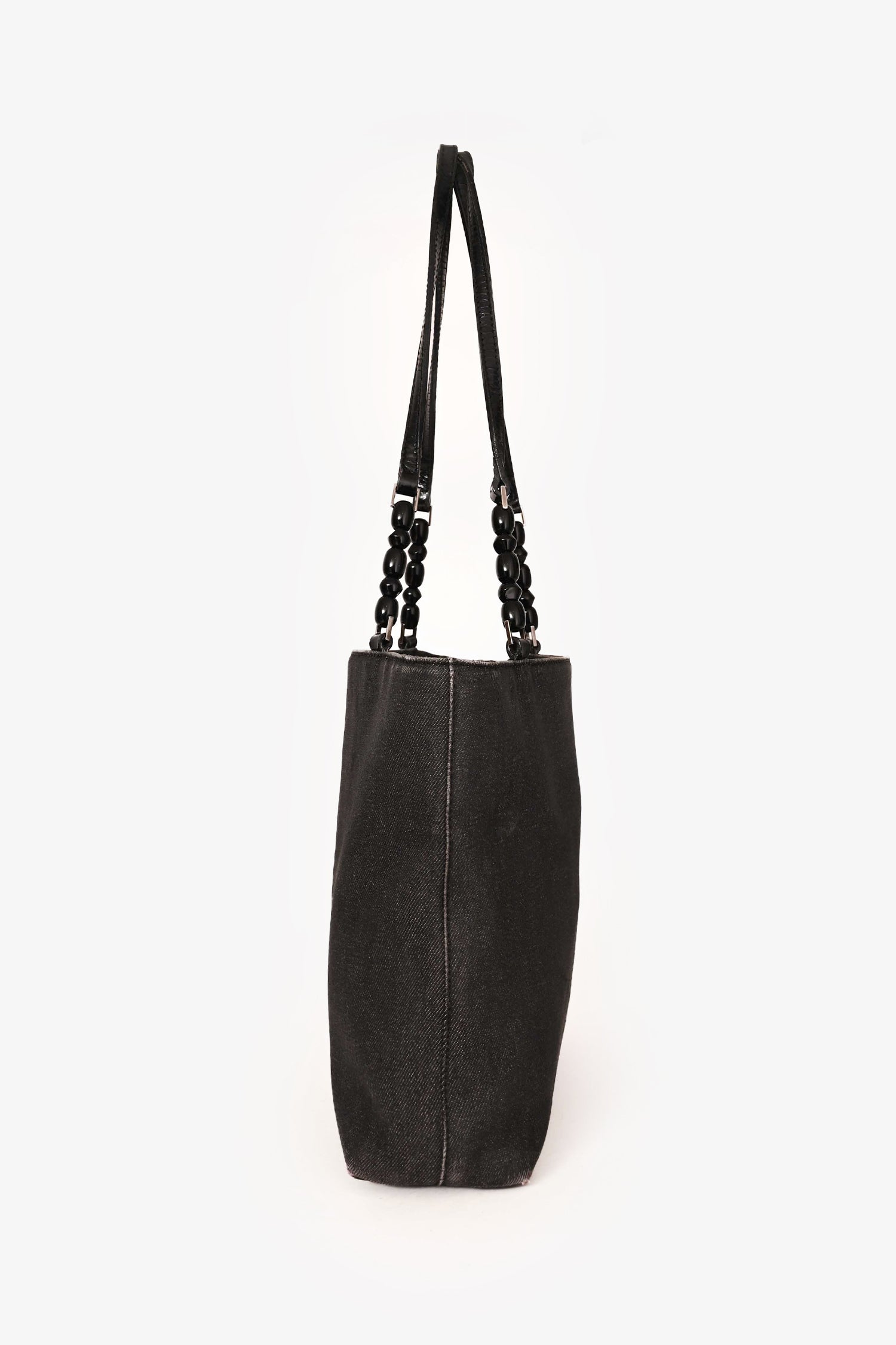 Christian D1OR 2001 Grey Denim Maris Pearl Tote