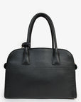 PRD Black Leather Medium Tote Bag