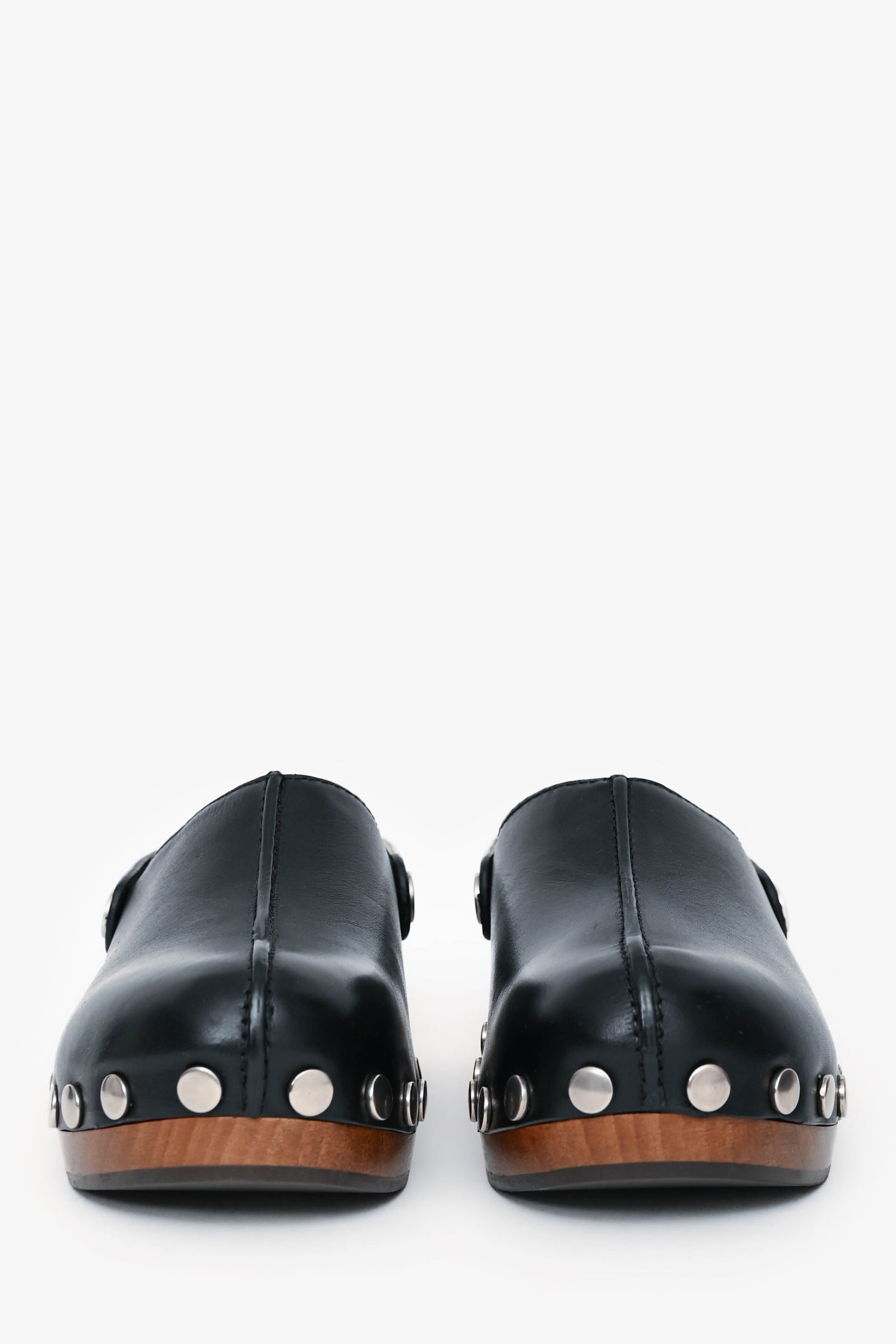 Christian D1OR Black Leather D1ORquake Clogs Size 37