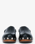 Christian D1OR Black Leather D1ORquake Clogs Size 37