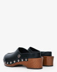 Christian D1OR Black Leather D1ORquake Clogs Size 37