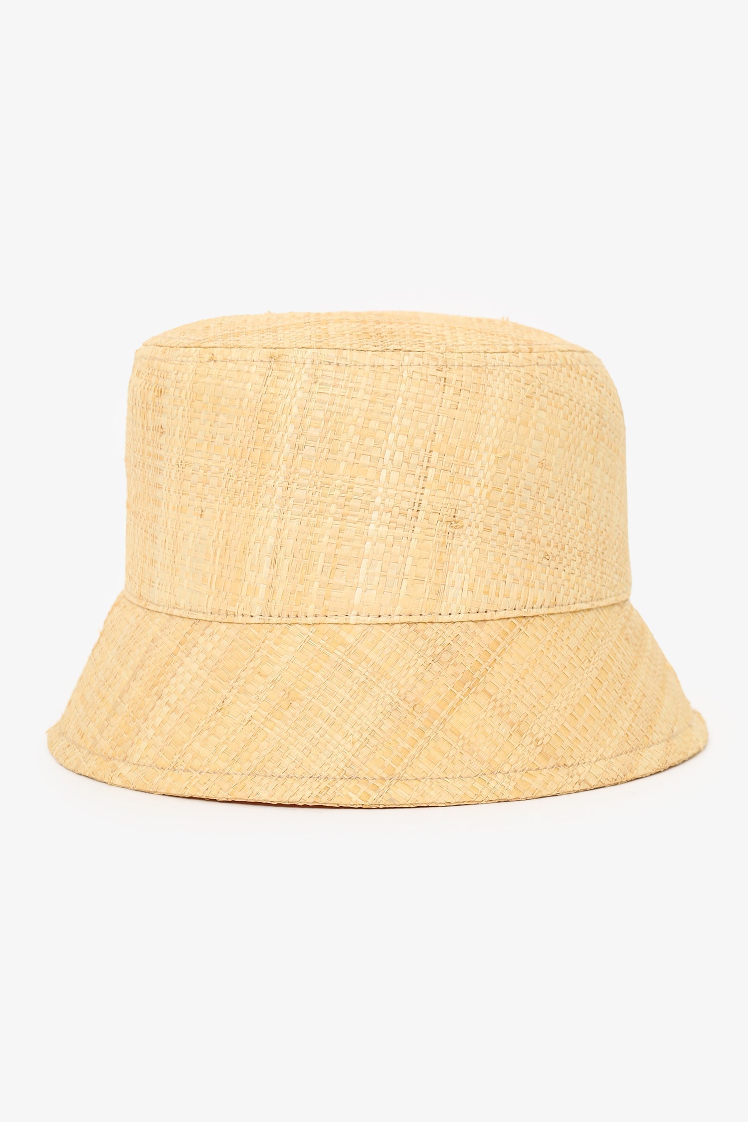 PRD Beige Straw Triangle Logo Bucket Hat Size S
