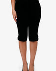 Christian D1OR Black Velvet Capris Size 6 US