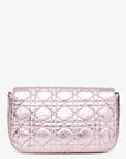 Christian D1OR 2014 Pink Metallic Cannage Leather 'Miss D1OR' Wallet on Chain