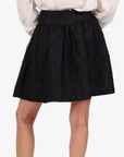 Christian D1OR Black Lace Pleated Mini Skirt Size 4