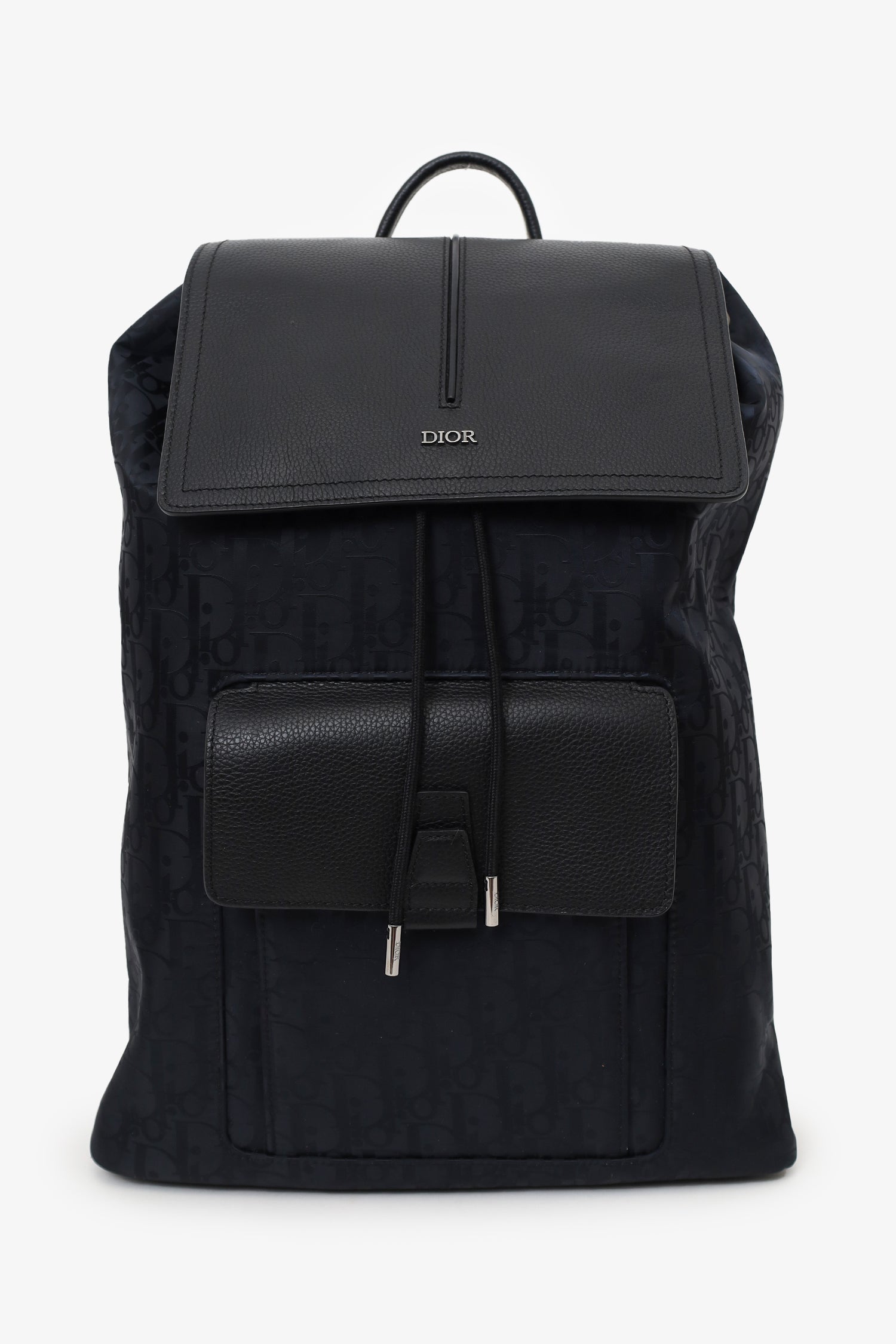 Christian D1OR 2022 Navy/Black Leather/Nylon Motion Oblique Backpack