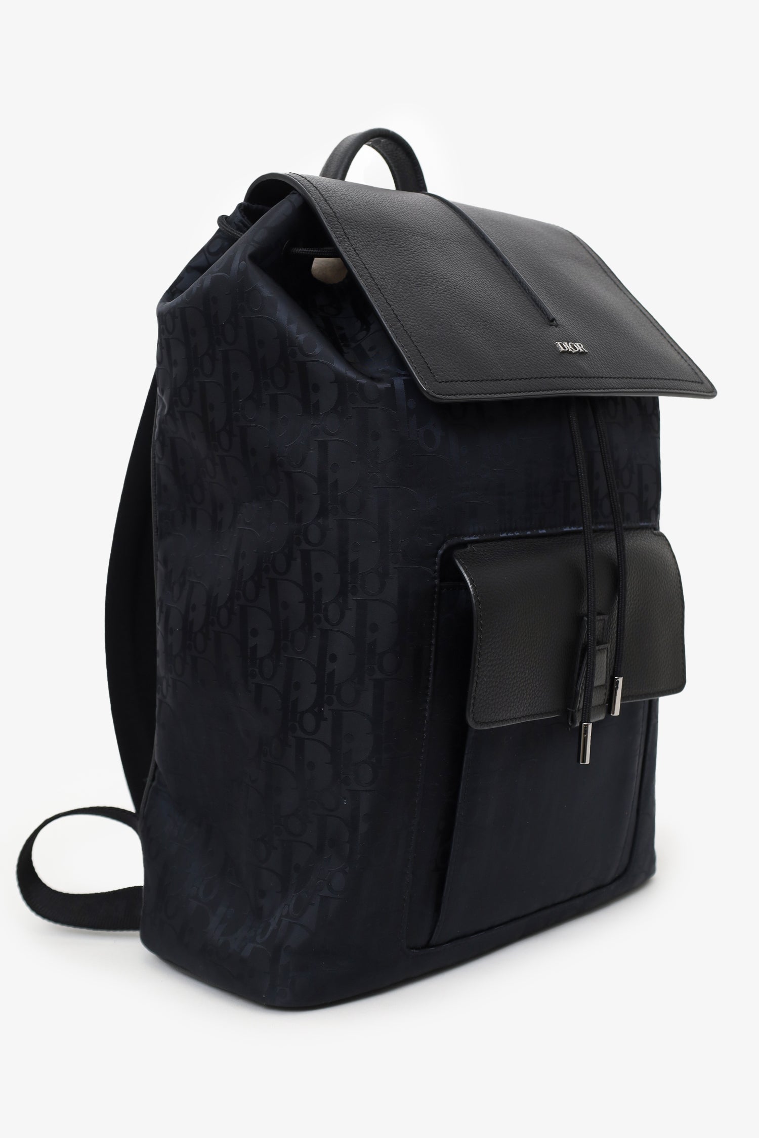 Christian D1OR 2022 Navy/Black Leather/Nylon Motion Oblique Backpack