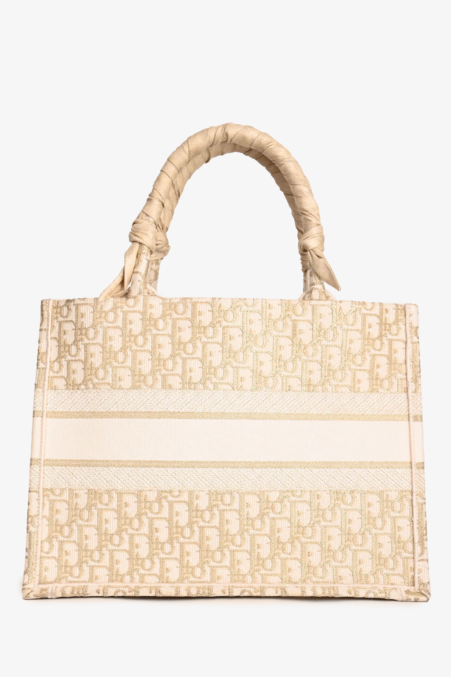 Christian D1OR 2023 Gold Monogram Medium Book Tote
