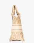 Christian D1OR 2023 Gold Monogram Medium Book Tote
