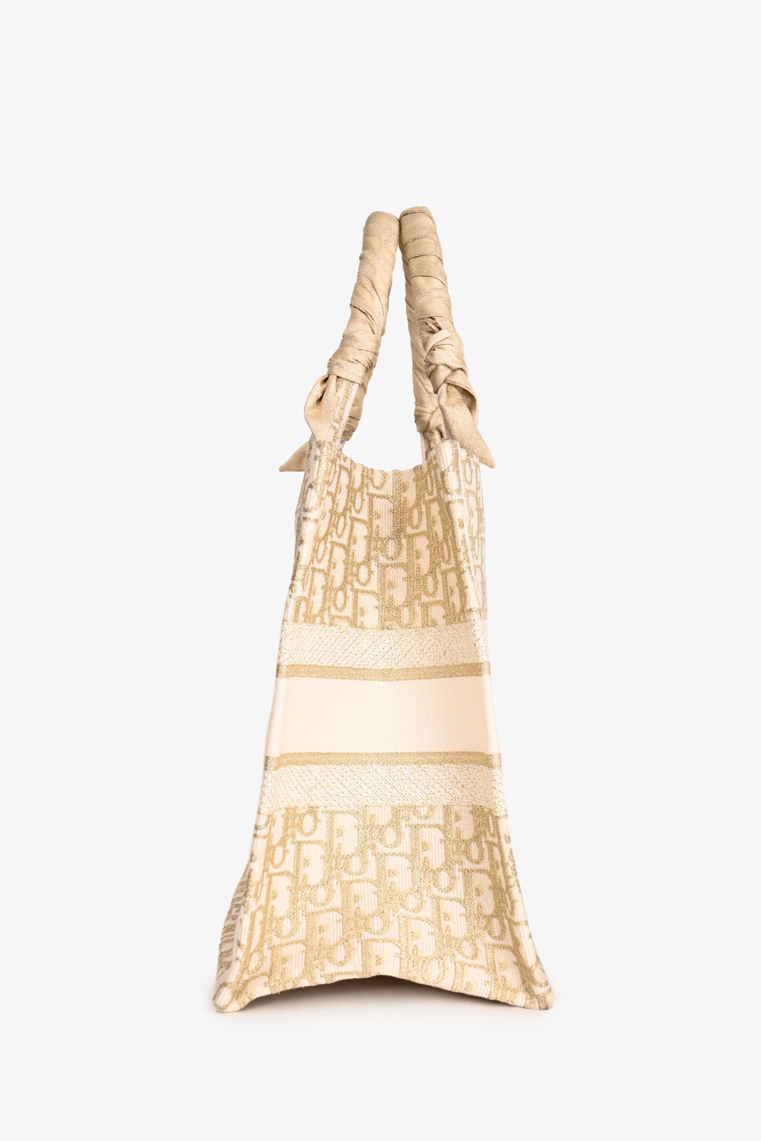 Christian D1OR 2023 Gold Monogram Medium Book Tote