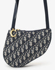 Christian D1OR 2019 Oblique Canvas Saddle Triple Zip Crossbody bag