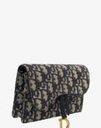 Christian D1OR 2022 Navy Oblique Jacquard Saddle Belt Pouch