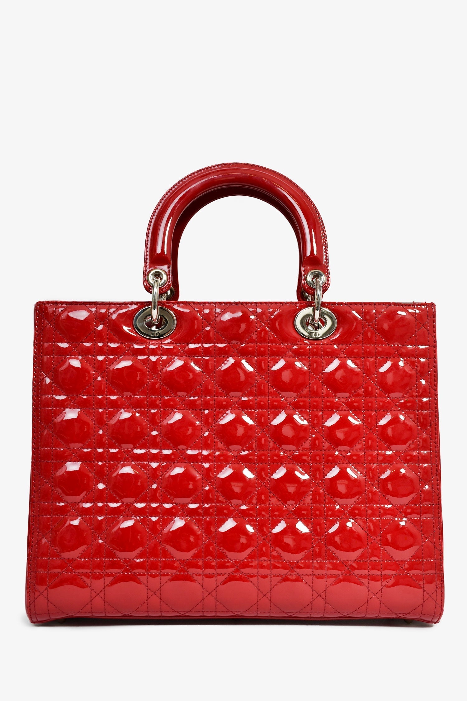 Christian D1OR 2011 Red Patent Leather Large Lady D1OR