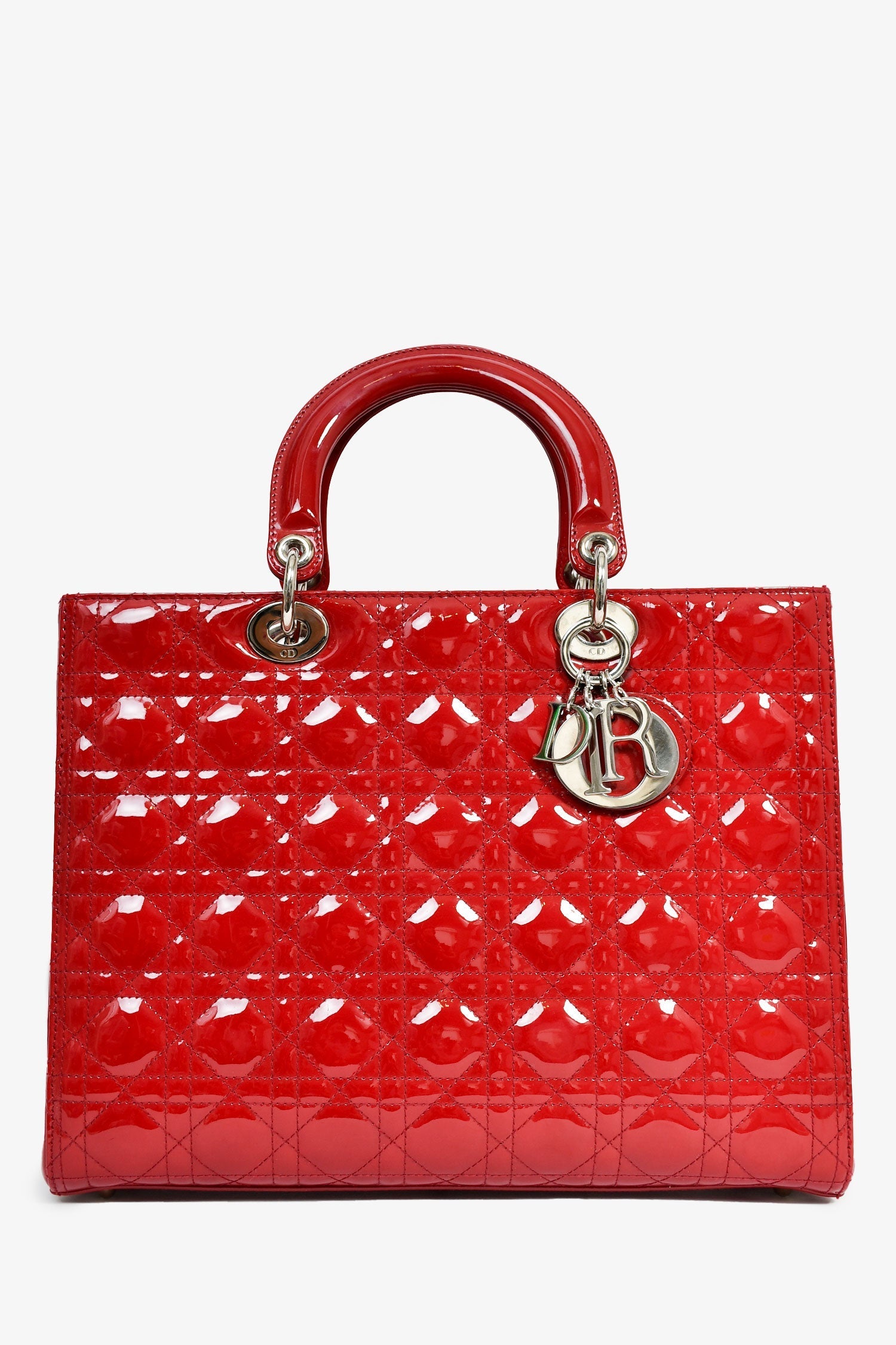 Christian D1OR 2011 Red Patent Leather Large Lady D1OR