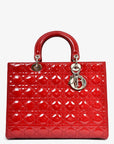 Christian D1OR 2011 Red Patent Leather Large Lady D1OR