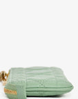 Christian D1OR 2022 Green Leather Cannage Coin Pouch