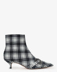 Christian D1OR Black/White Plaid 'D1OR Gang' Tartan Ankle Boots Size 38.5