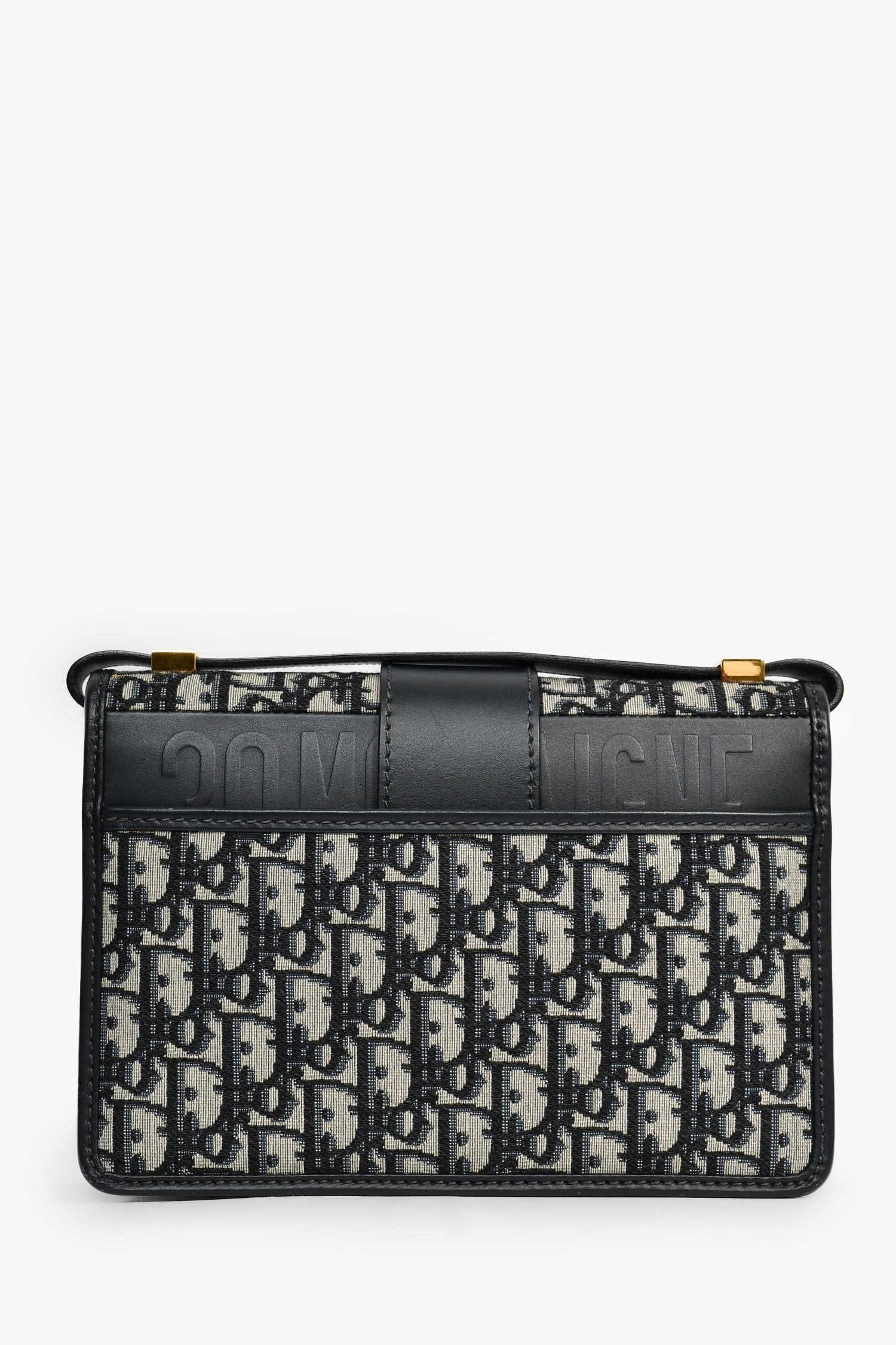 Christian D1OR 2019 Navy Leather/Oblique 30 Montaigne Shoulder Bag