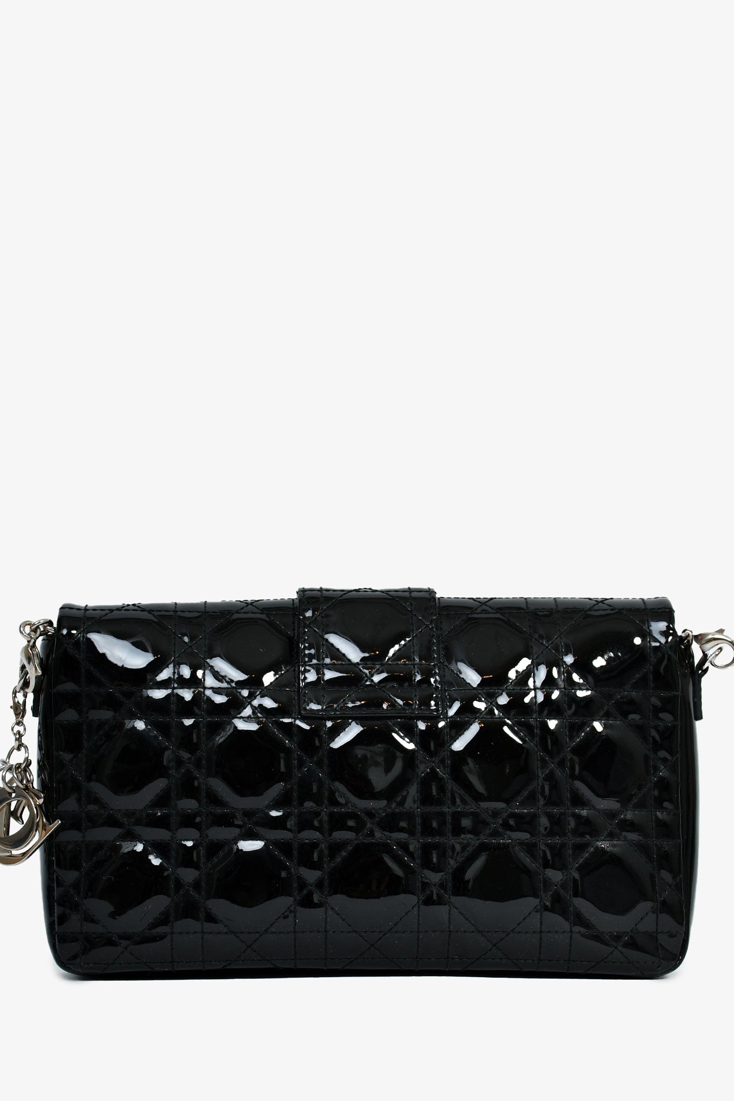 Christian D1OR Black Patent Leather 'Miss D1OR' Crossbody Bag
