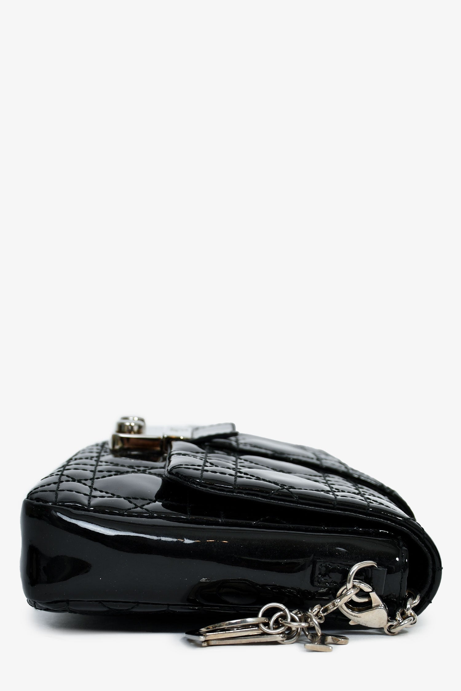 Christian D1OR Black Patent Leather 'Miss D1OR' Crossbody Bag