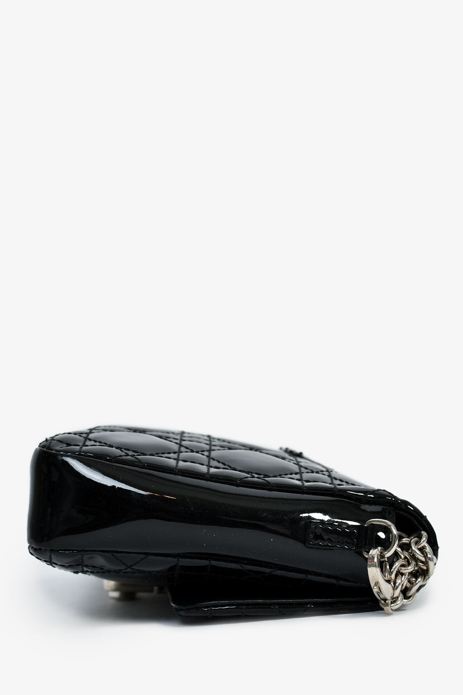 Christian D1OR Black Patent Leather 'Miss D1OR' Crossbody Bag