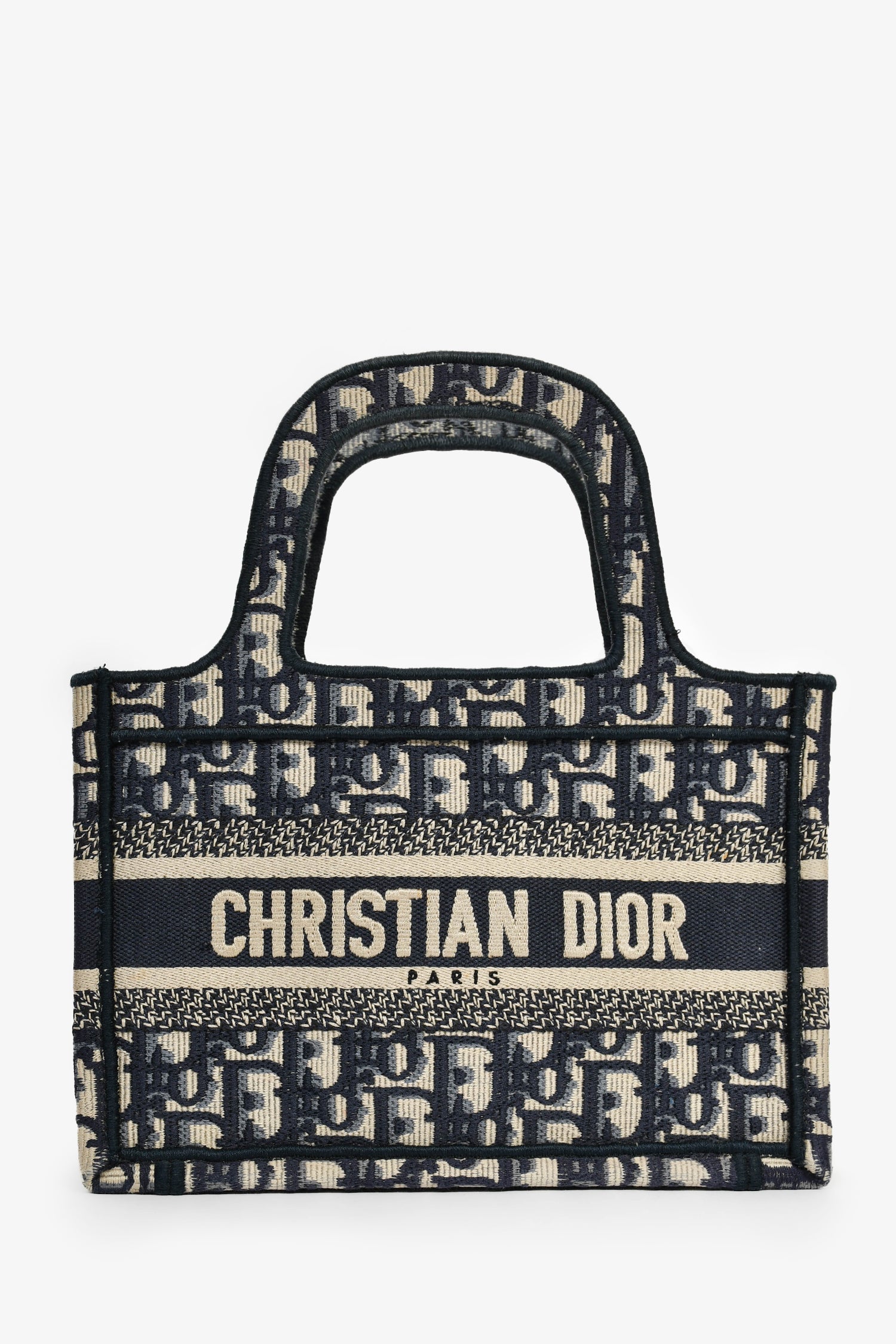 Christian D1OR 2020 Navy Oblique Mini Book Tote
