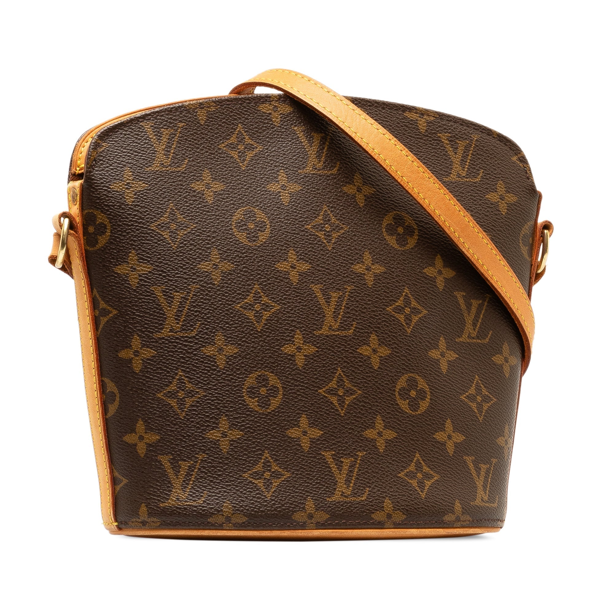 Brown LV Monogram Drouot Crossbody Bag
