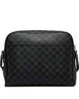 Black LV Damier Graphite Dayton Reporter MM Crossbody Bag