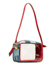 Blue LV Monogram Denim Patchwork Beach Pouch Shoulder Bag