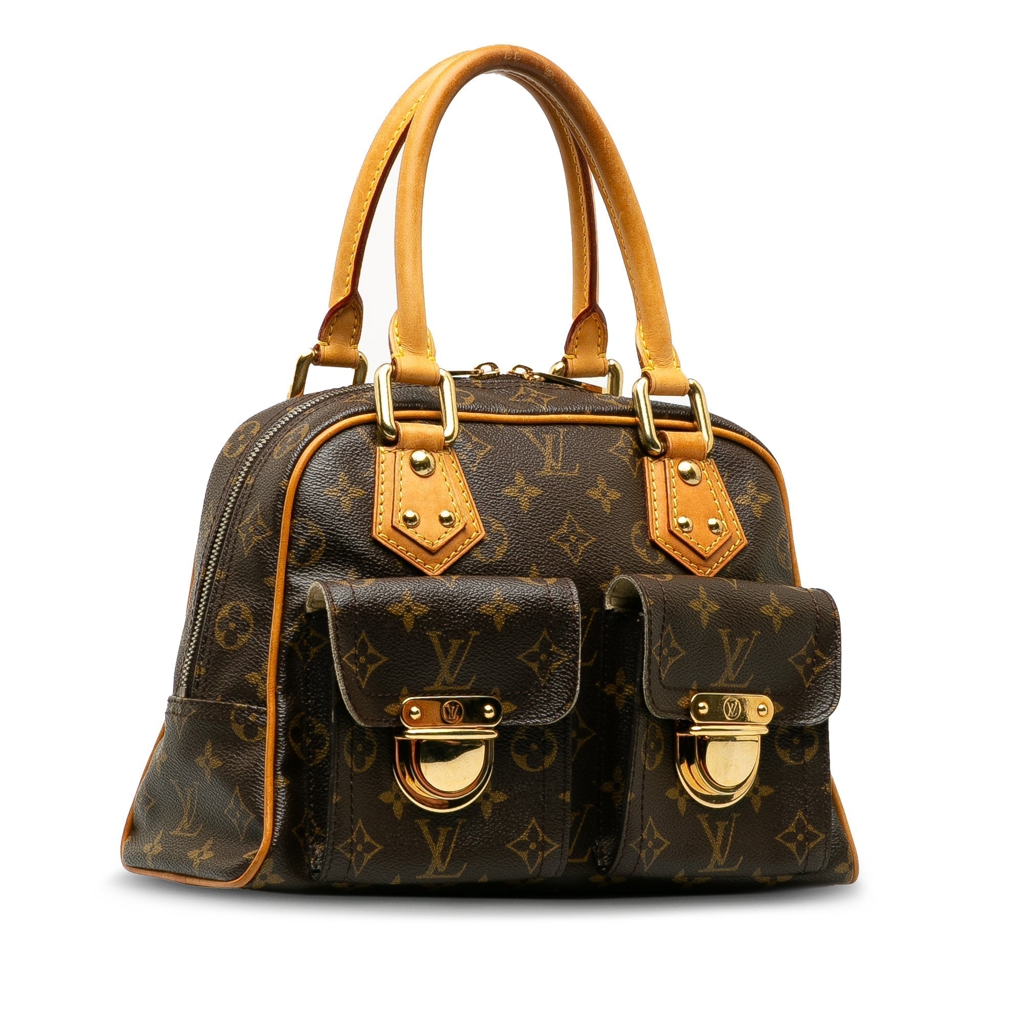 Brown LV Monogram Manhattan PM HandBag
