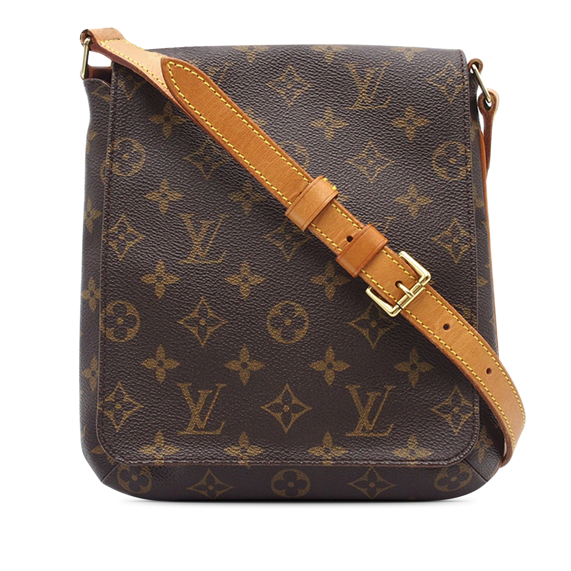 Brown LV Monogram Musette Salsa Short Strap Shoulder Bag