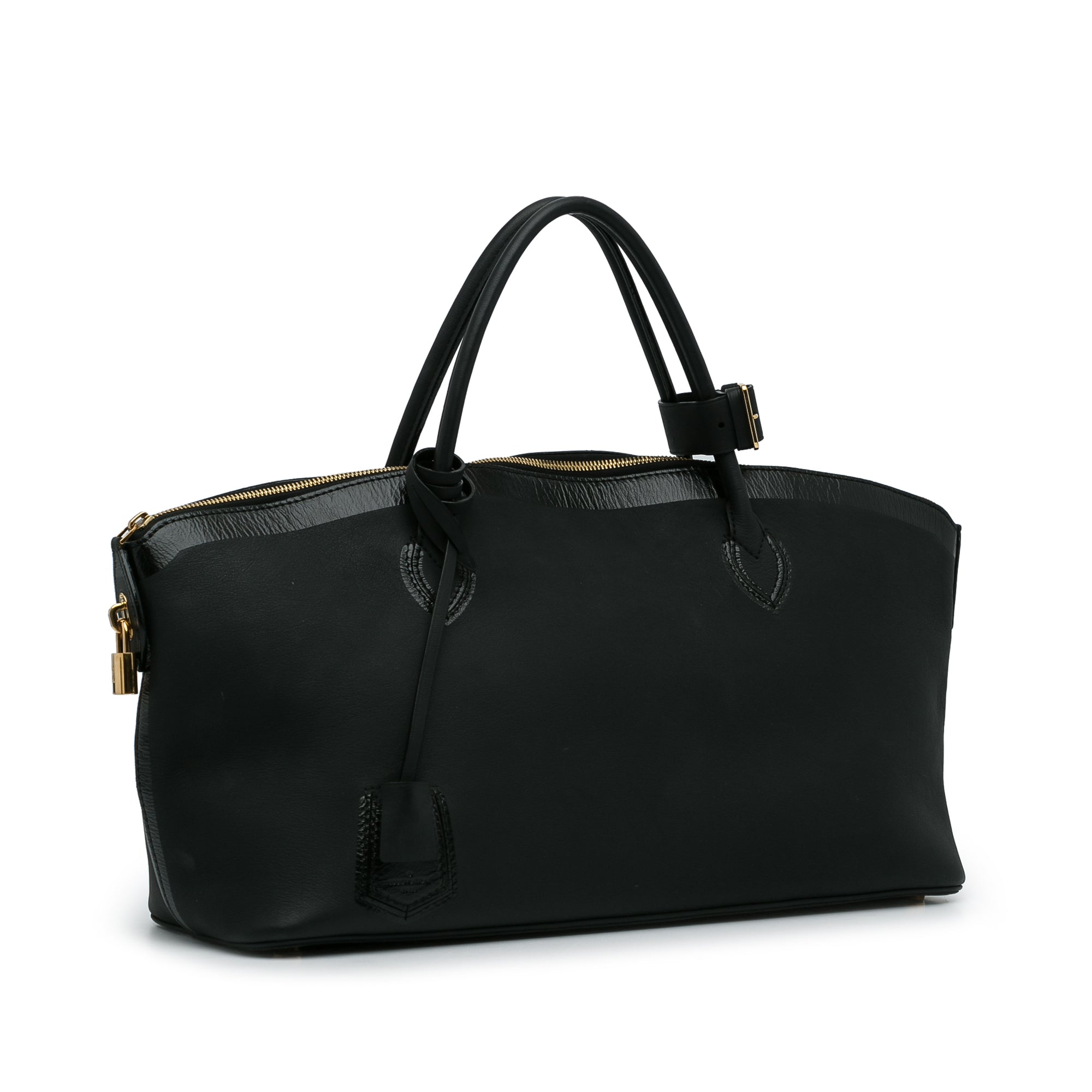 Black LV Cuir Obsession Lockit East-West HandBag