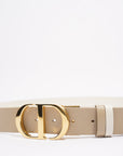 Christian D1OR 30 Montaigne Reversible Belt Cream / Beige Leather 95cm 38"