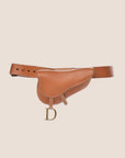 CHRISTIAN D1OR 2003 TAN SADDLE BELT BAG